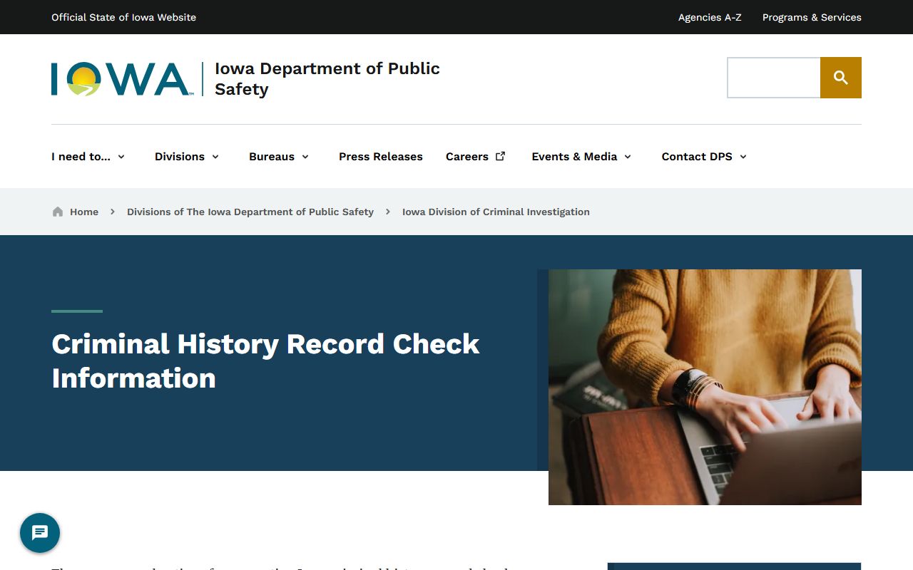 Iowa DCI criminal history checks for Tama County arrest and court records